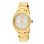 Invicta Women's Peace & Love Mother-of-Pearl Crystal Accented Bracelet Watch