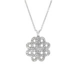 Medium 4 Leaf Clover Heart Pendant