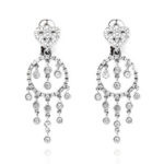 Small Heart Chandelier Diamond Drop Earring
