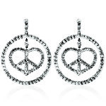 Heart in one Circle Earring