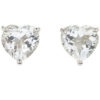 10mm Heart Cut Gemstone Stud Earrings
