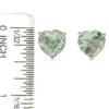 10mm Heart Cut Gemstone Stud Earrings