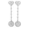 Small Heart Diamond Disco Drop Earring