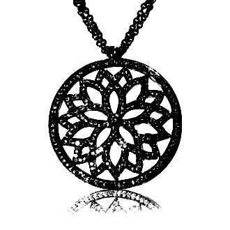 Large Lotus Circle Pendant