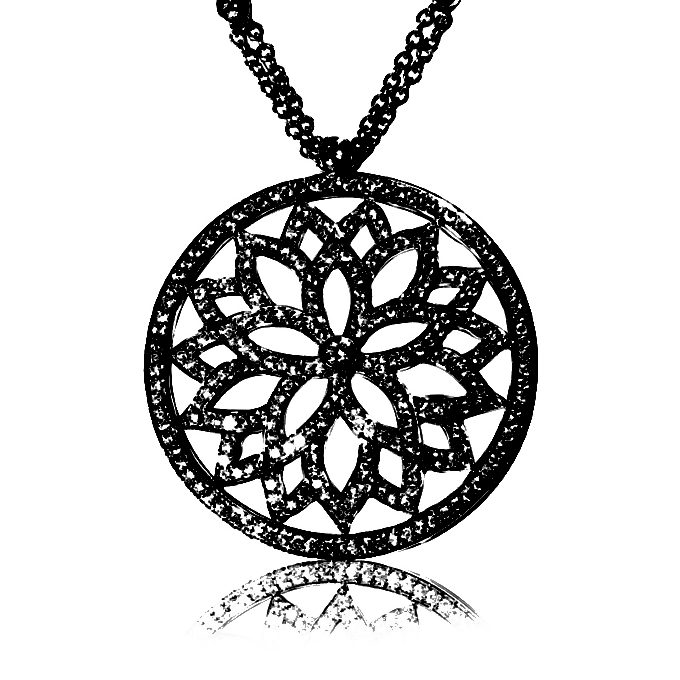 Large Lotus Circle Pendant