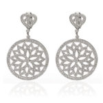 Lotus in one Circle Earrings