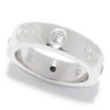 Peace & Love Legacy White Zircon & Heart Band Ring