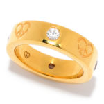 Peace & Love Legacy White Zircon & Heart Band Ring