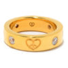 Peace & Love Legacy White Zircon & Heart Band Ring