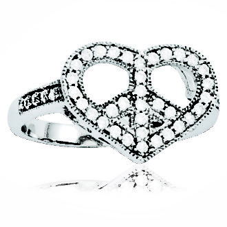 Heart & Peace Ring
