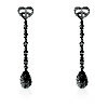 Small heart with diamonds & diamond drop briolet earring