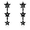 Triple Diamond Star Drop Earring