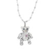 Teddy Bear Pendant with Pink Heart