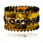 Brushed Diamond & Blue Sapphire Hearts Bracelet