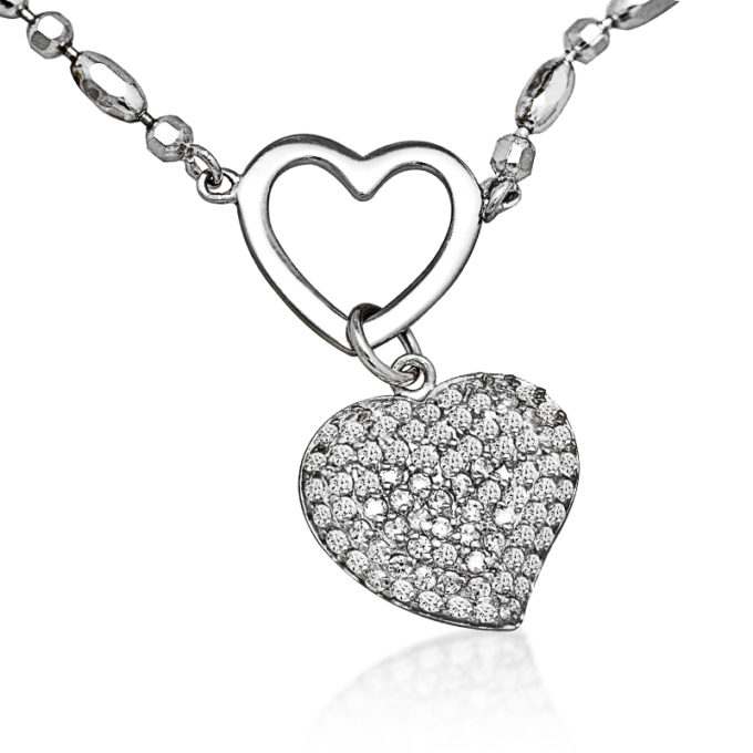 Sterling Silver Necklace with Good Luck Charms 36”length