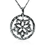 Small Lotus Circle Pendant