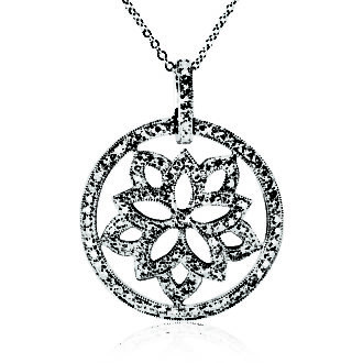 Small Lotus Circle Pendant