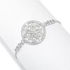 Silver-Tone White Topaz & Gem Charm Adjustable Bracelet